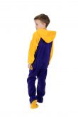Kajamaz Kidz Moodz Citrinos banga Flisinė pižama kombinezonas