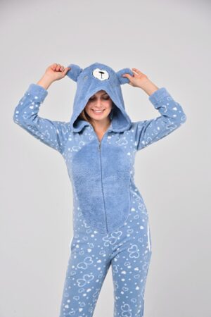 cute christmas fleece jumpsuit